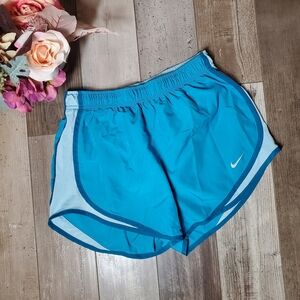 Nike Dri-Fit Two-Tone Blue Women's Athletic Shorts Running Short Size Small